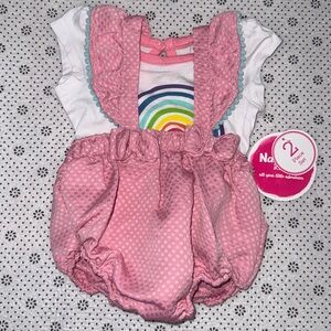 🛍NWT 🛍 CUTE LITTLE GIRLS ROMPER SIZE 3-6 MONTHS 🛍